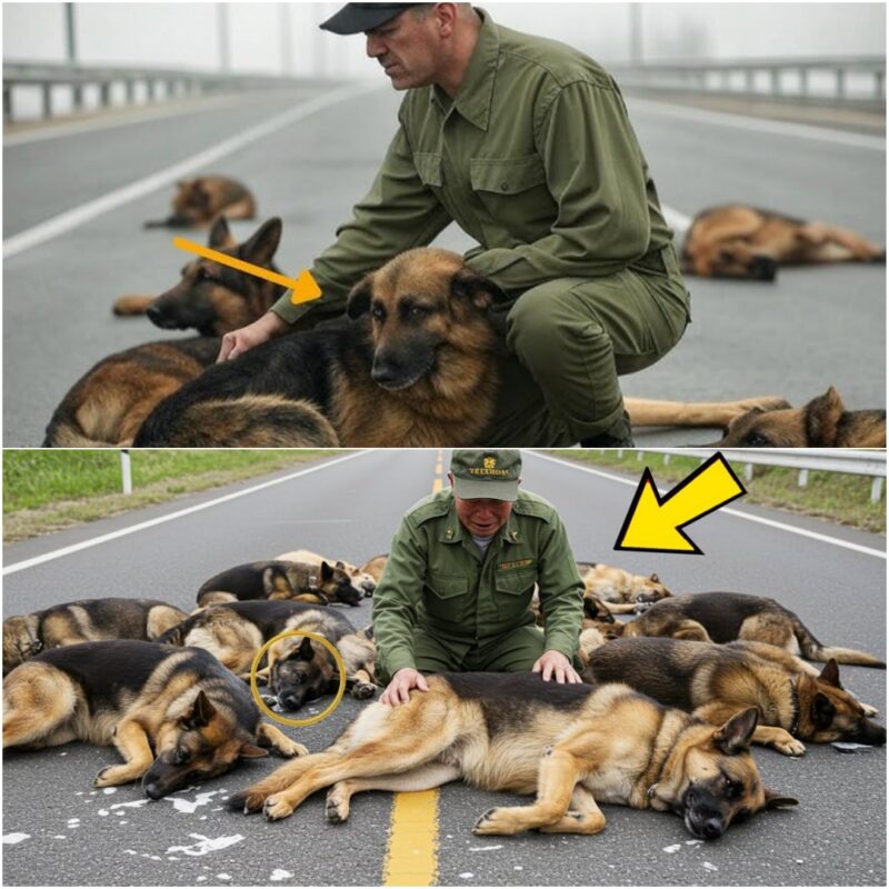A former soldier discovers 8 abandoned dogs – What he does next will change lives