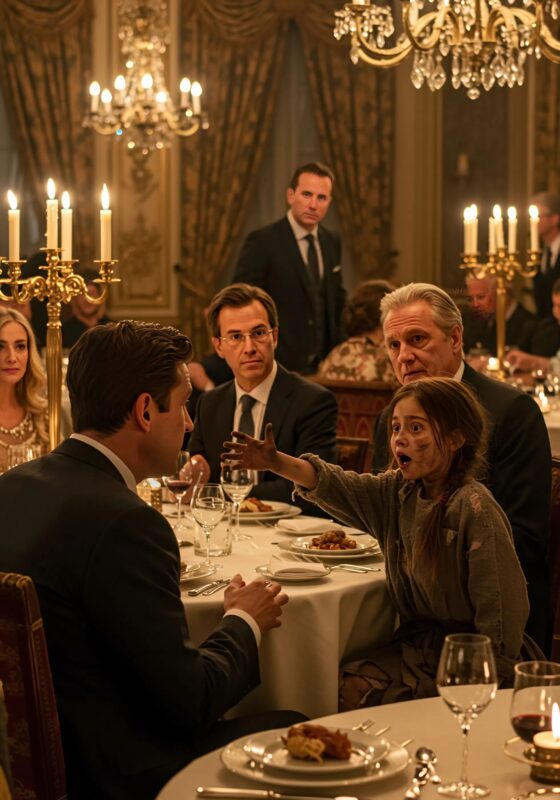 “Sir… please, don’t eat that cake… she put something in it,” whispered the little beggar girl, her eyes full of distress