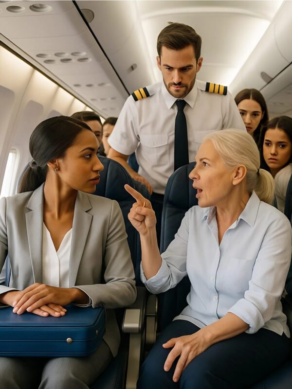A mother demands a black passenger give up her seat — the pilot’s reaction shocks everyone