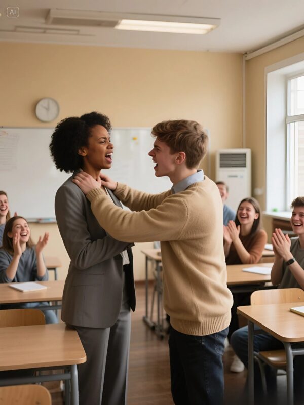 Students make fun of their black teacher without knowing that she used to be a member of an elite unit…