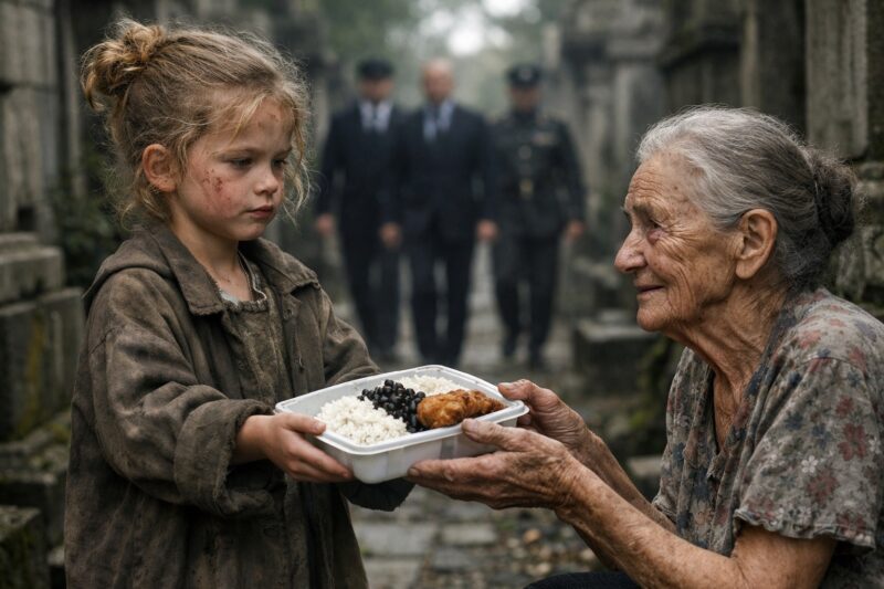 Every day, a little homeless girl gave half of her only meal to an elderly woman… until the day security guards and a millionaire changed everything