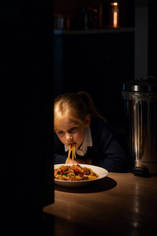 He caught his housekeeper’s daughter eating leftovers from the trash late at night… The billionaire was about to fire her… until he saw this