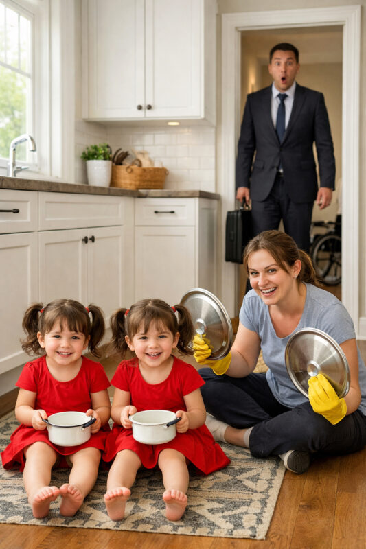 A wealthy widower had entrusted his fiancée with the care of his “paralyzed” twin daughters in their lavish seaside mansion… until the day he returned earlier than expected and discovered the abandoned wheelchairs, a bottle hidden on the countertop… and a truth that burst into laughter right in his own kitchen