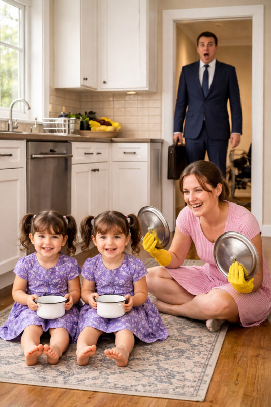 A wealthy widower had entrusted his fiancée with the care of his “paralyzed” twin daughters in their lavish seaside mansion… until the day he returned earlier than expected and discovered the abandoned wheelchairs, a bottle hidden on the countertop… and a truth that burst into laughter right in his own kitchen