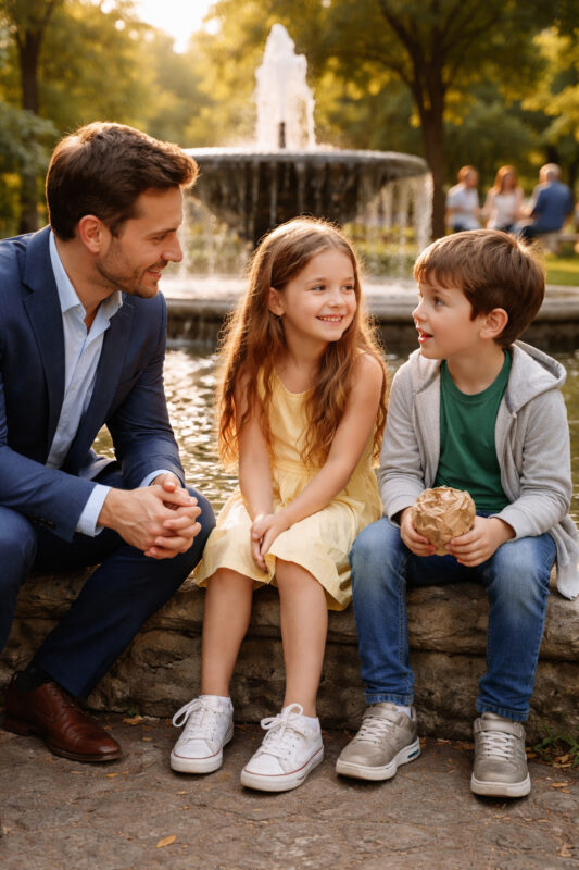 A little girl stopped her father at a charity event, pointed at a poor boy, and whispered, “Daddy… he looks like me.” A few seconds later, the millionaire understood a truth he could not escape