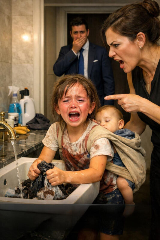 A little girl washed skirts every day for her stepmother, just to get a few scraps of food for herself and her little brother. Then one day, the millionaire arrived and…