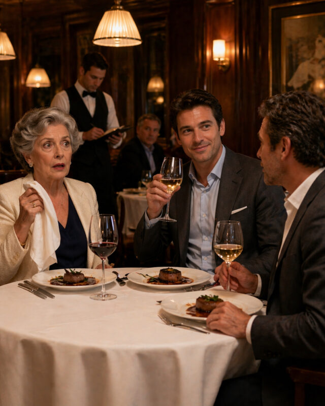 My son had invited me to a business dinner with a French client… and I pretended not to understand a single word… But everything that happened toward the end of the evening left my son and the French client in shock