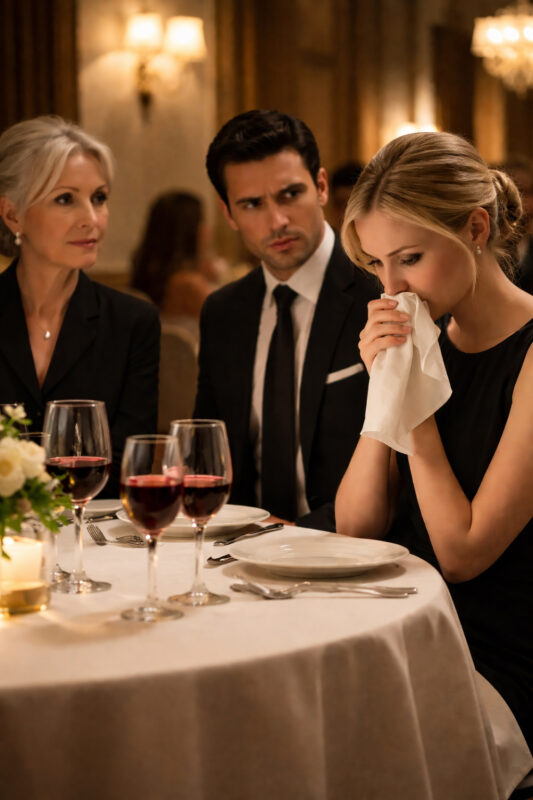 When I refused to pay the bill at this luxury restaurant, he publicly humiliated me by throwing wine in my face, all while his mother looked on with a satisfied expression