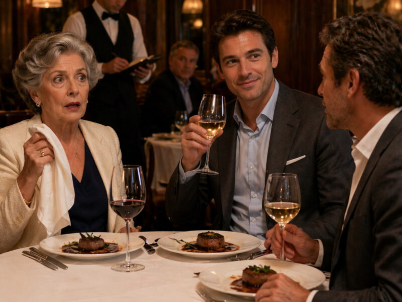 My son had invited me to a business dinner with a French client… and I pretended not to understand a single word… But everything that happened toward the end of the evening left my son and the French client in shock