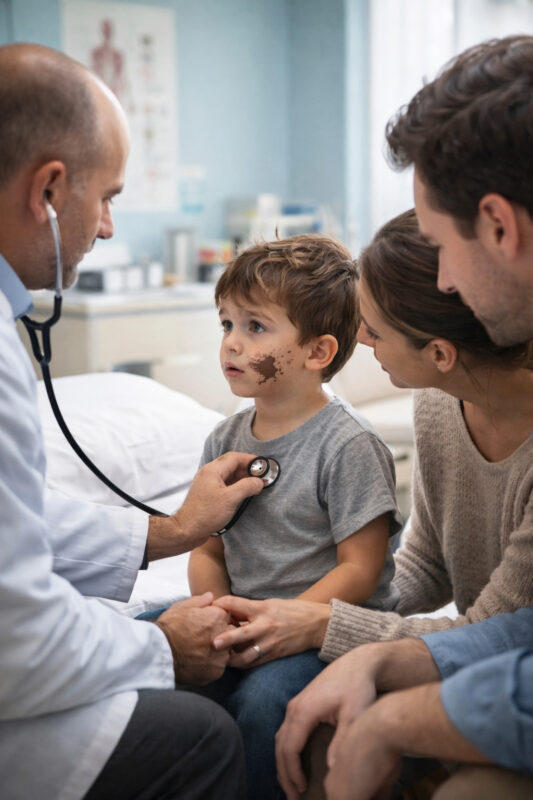My four-year-old son had a mole on his cheek that, over time, started to grow. When we finally decided to see a doctor, he examined it carefully… and then said something that left us deeply shocked