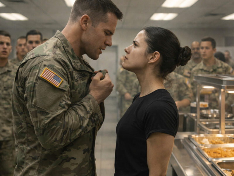 “Or what?” the sergeant sneered, placing his hand on her… But a few seconds later, the entire military base fell silent… and stood at attention for her