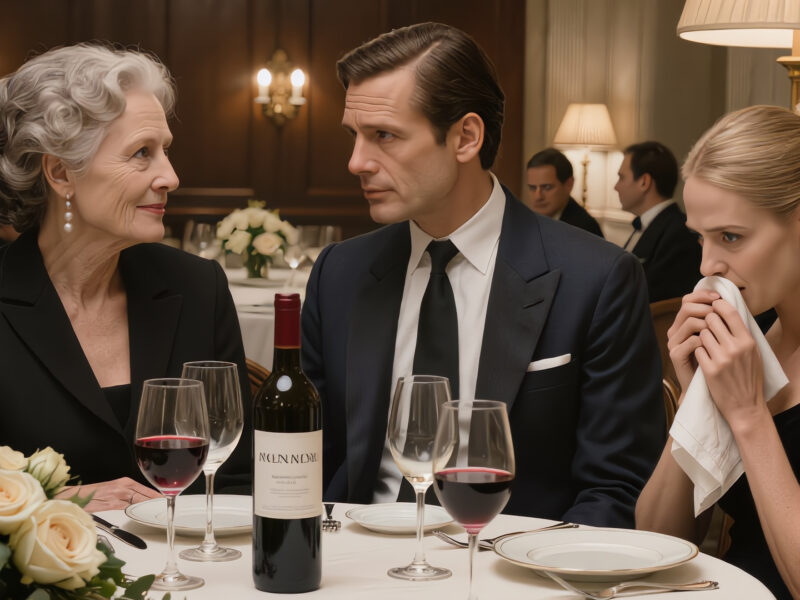 When I refused to pay the bill at this luxury restaurant, he publicly humiliated me by throwing wine in my face, all while his mother looked on with a satisfied expression