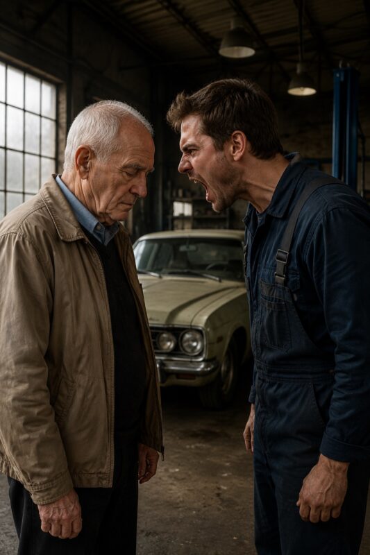 He spoke with contempt to an old man who came to the garage… without imagining that he would regret it a few hours later...