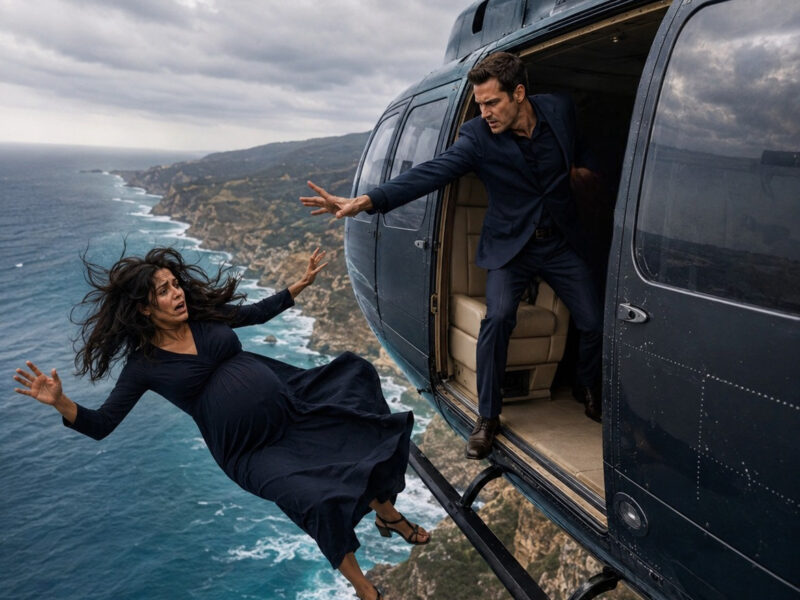The husband organized a romantic helicopter flight for his pregnant billionaire wife… but no one could have imagined what he was really planning