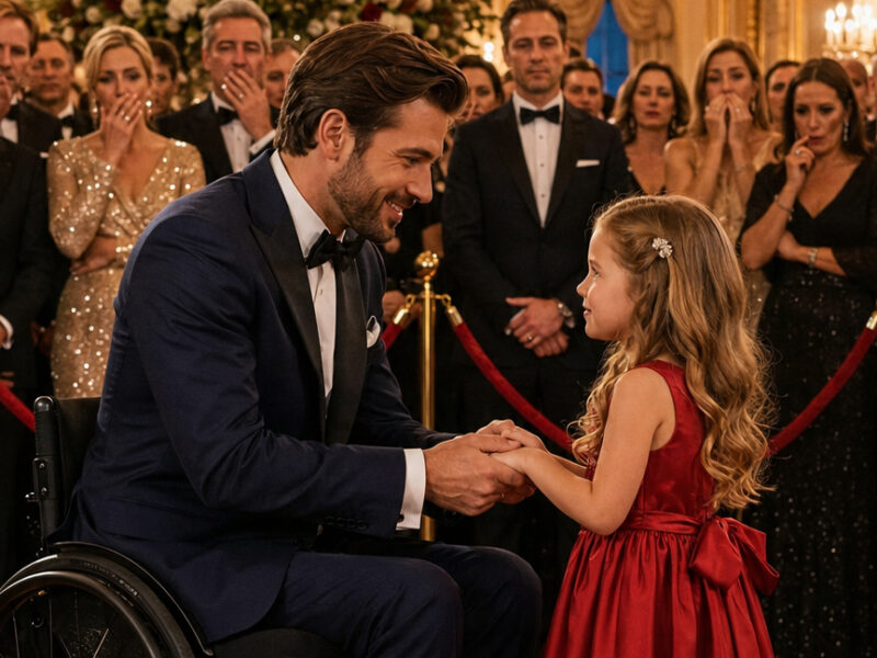 The guests acted as if the man in the wheelchair didn’t exist… until a little girl in a red dress changed everything in a matter of seconds