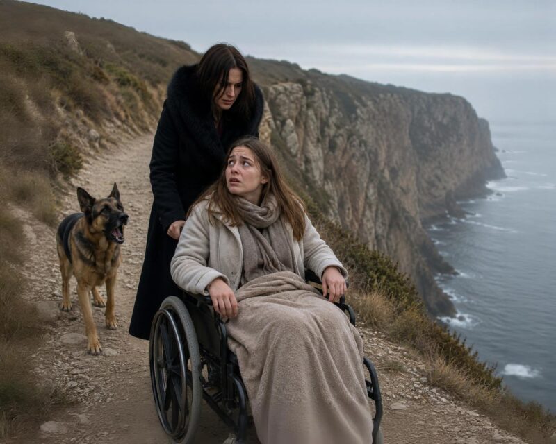 The stepmother pushed her recently deceased husband’s disabled daughter off a cliff, convinced she would finally keep the entire inheritance for herself… But a few hours later, someone knocked on her door, and when she saw who was standing there, she turned pale with horror