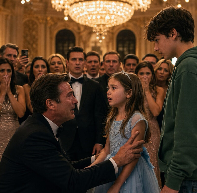 “Don’t stop me…” the man whispered into the microphone, his voice shattered. “If anyone here can give my daughter her voice back… I’ll give them everything I own...”
