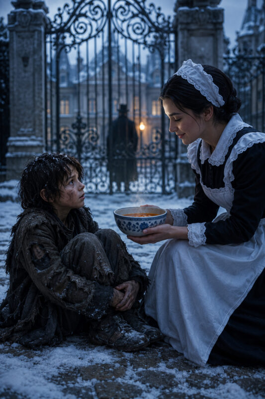 The housekeeper lets a hungry little boy into the mansion… then the billionaire’s unexpected return turns everything upside down