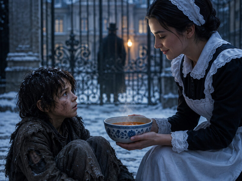 The housekeeper lets a hungry little boy into the mansion… then the billionaire’s unexpected return turns everything upside down