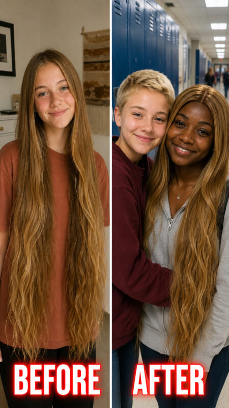 My 12-year-old daughter cut off her hair to make a wig for a classmate with cancer... The next morning, the principal called me in a panic: “Come to the school IMMEDIATELY! You won’t believe what happened!”