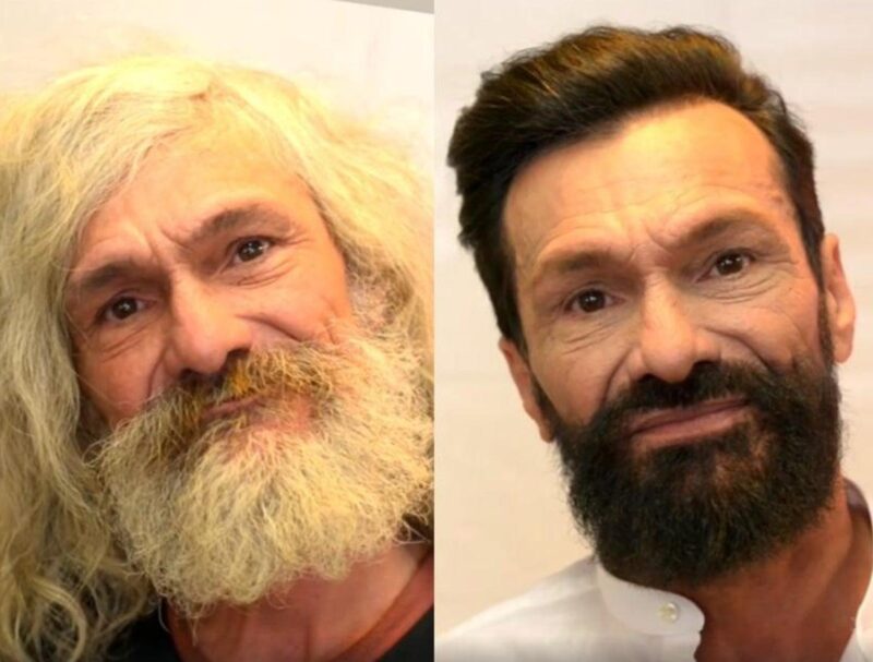 For years, people mocked his appearance… then one transformation changed everything; This homeless man accepted a free makeover… the result shocked even the hairstylist.