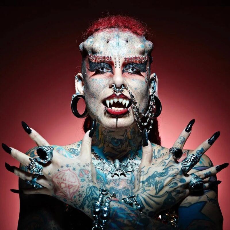 ‘Real-life vampire’ has had her whole body tattooed: Here’s what she looked like before