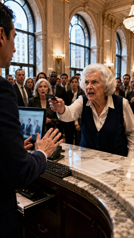 A 90-year-old woman slammed a black card onto the counter — seconds later, the bank president realized he had been using her money his entire career