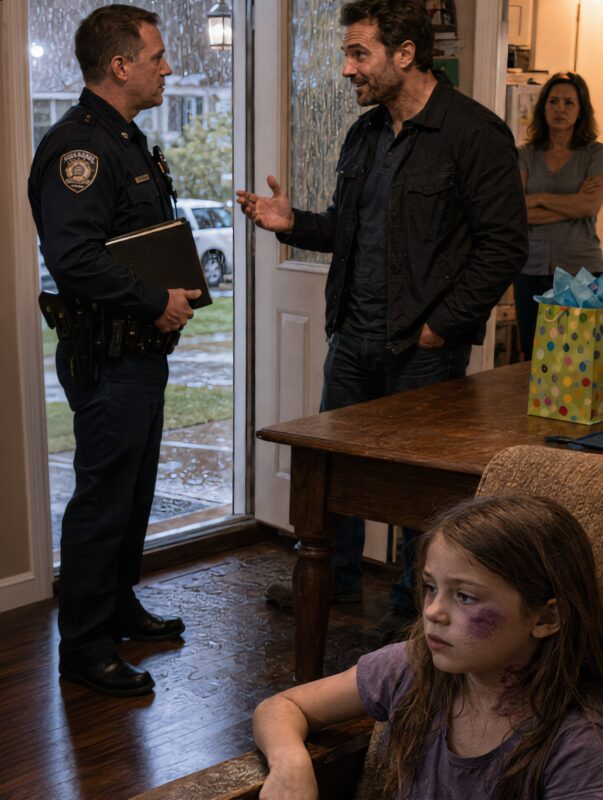 My 7-year-old stepdaughter remained silent while her stepfather spun lie after lie in front of the police officer standing at our door