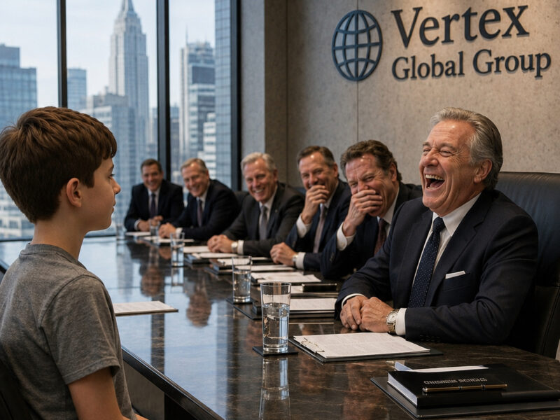 An 11-year-old boy arrives for a job interview at a large international company and confidently claims that he speaks seven languages; the owner of the company bursts out laughing in front of him... until the boy does something that leaves the entire office in complete shock