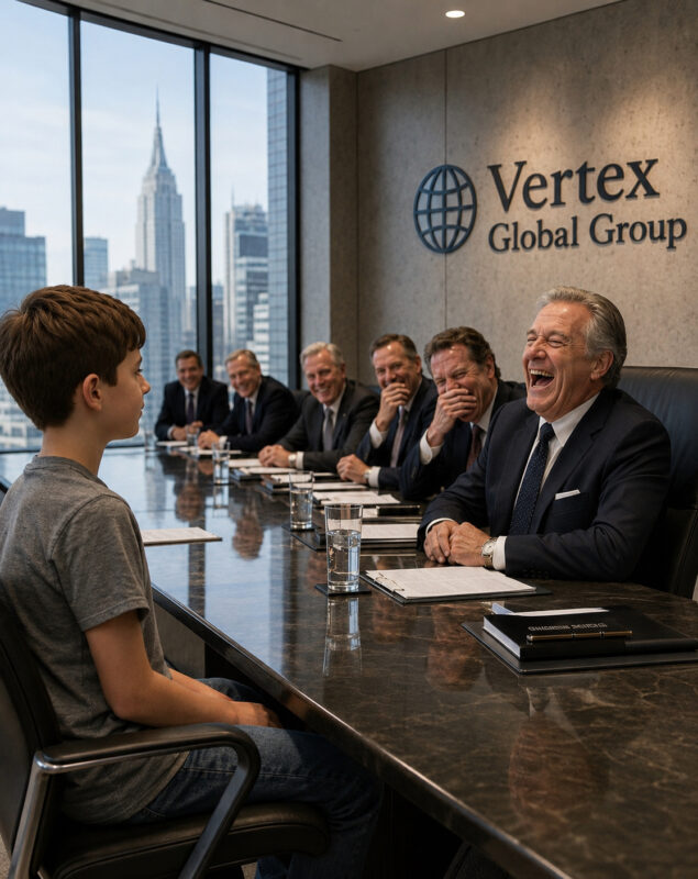 An 11-year-old boy arrives for a job interview at a large international company and confidently claims that he speaks seven languages; the owner of the company bursts out laughing in front of him... until the boy does something that leaves the entire office in complete shock