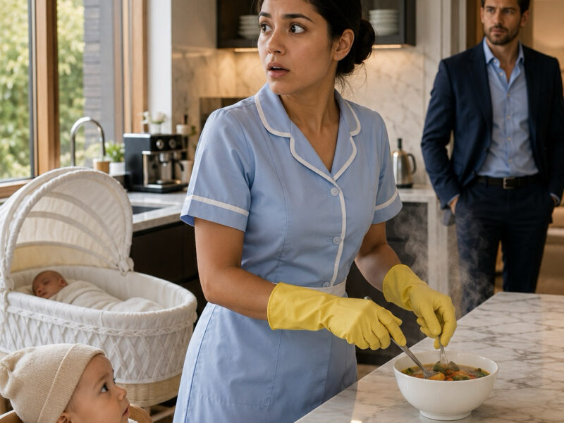 The billionaire returned home just before sunrise... and froze in shock when he saw the new housekeeper feeding his newborn twin sons in the kitchen; what happened next completely shattered him...