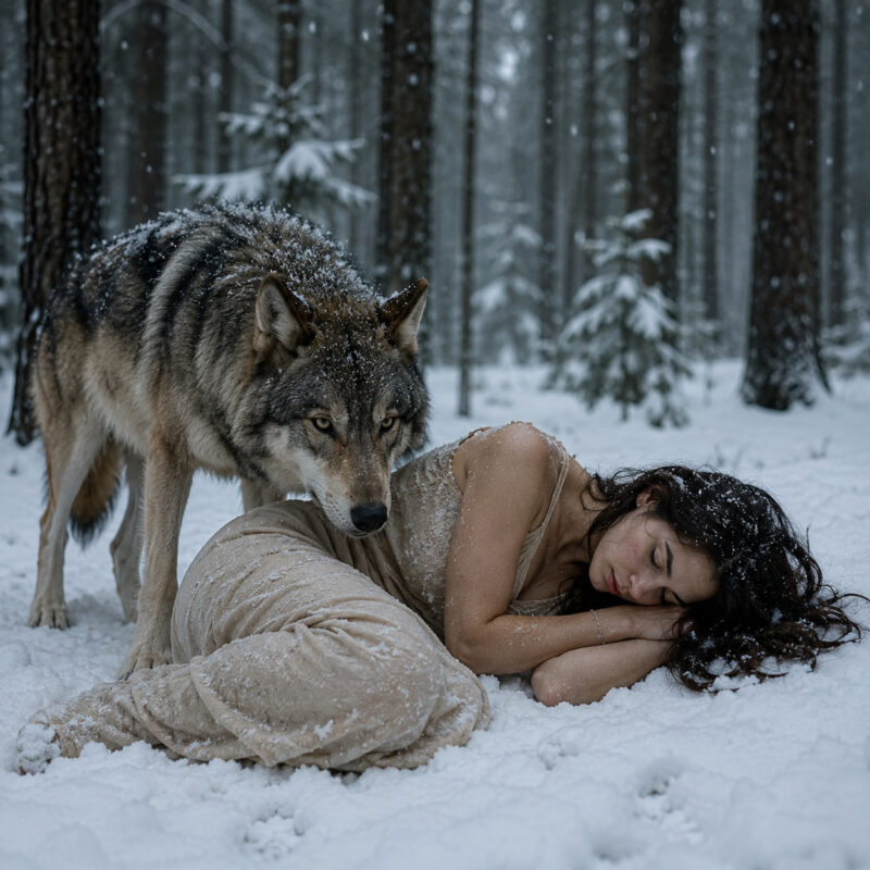 She was lying unconscious in the forest, but the wolf did what no one expected! A few hours later, a chilling discovery would turn this simple rescue into a case the entire region would never forget