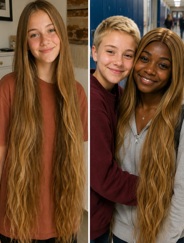 My 12-year-old daughter cut off her hair to make a wig for a classmate with cancer... The next morning, the principal called me in a panic: “Come to the school IMMEDIATELY! You won’t believe what happened!”
