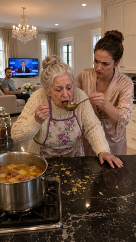 At 72, my daughter-in-law hit me with a ladle in front of my son... "I was barely stirring the soup when my daughter-in-law snatched the ladle from my hands and violently threw it at my face, humiliating me without the slightest restraint..."