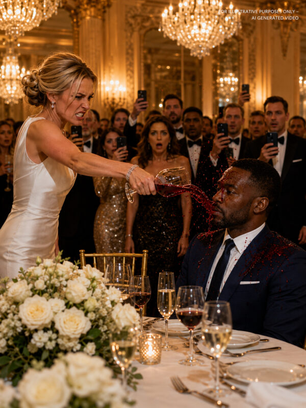 A billionaire’s wife humiliates a black CEO by throwing wine in his face — moments later, her family loses a billion-dollar contract