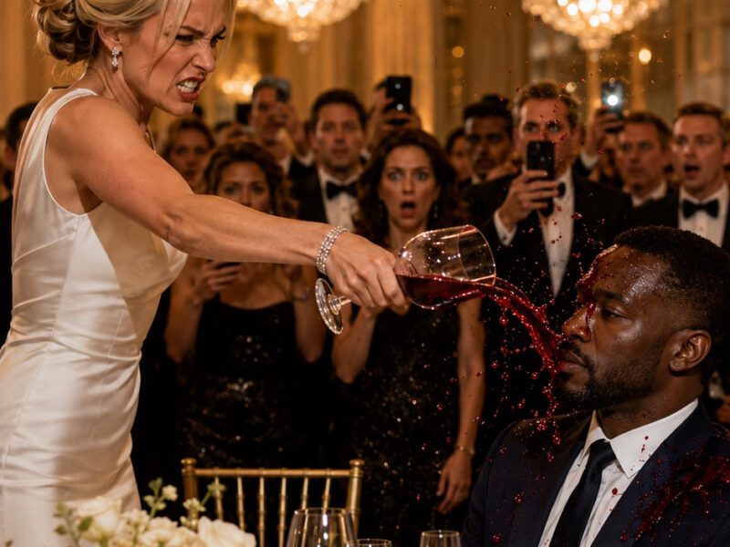 A billionaire’s wife humiliates a black CEO by throwing wine in his face — moments later, her family loses a billion-dollar contract