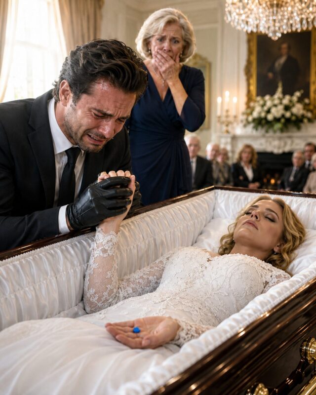 I kissed my wife's icy forehead as she lay in her casket... and when I gently pried open her clenched hand, I found a navy-blue button inside. It had been torn off with such force that strands of fabric were still attached