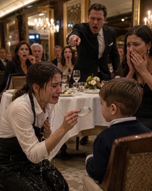The waitress was humiliated in a luxury restaurant… until she noticed the scar on a little boy from a wealthy family