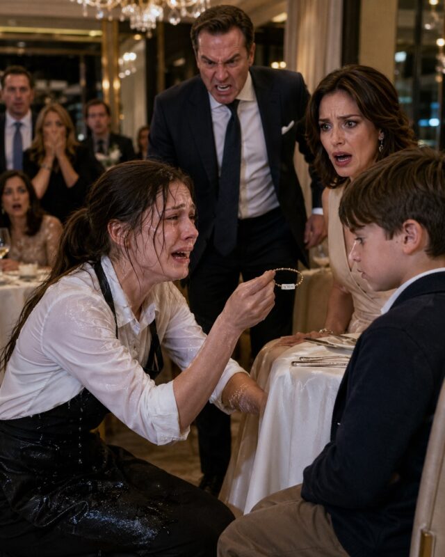 The waitress was humiliated in a luxury restaurant… until she noticed the scar on a little boy from a wealthy family