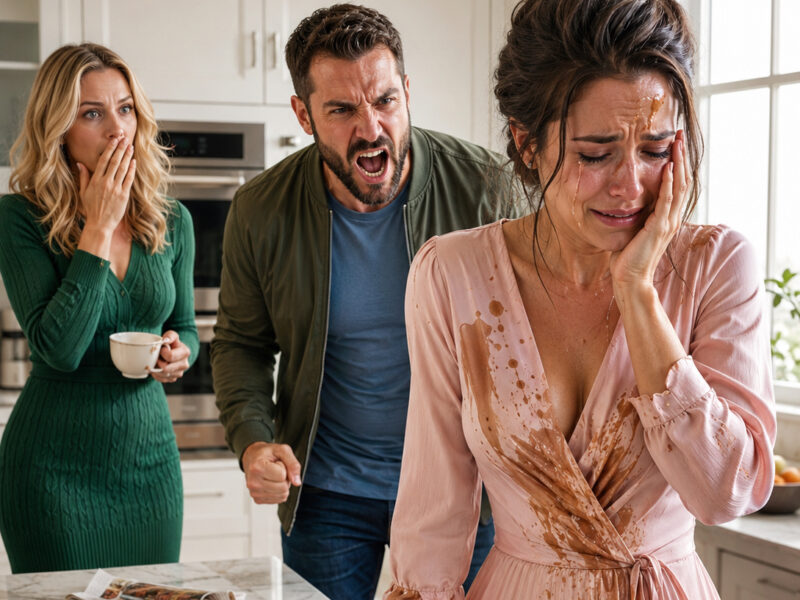 During breakfast, my husband threw a mug of scalding hot coffee at my face because I refused to hand my bank card to his sister