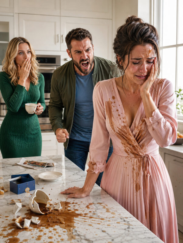 During breakfast, my husband threw a mug of scalding hot coffee at my face because I refused to hand my bank card to his sister