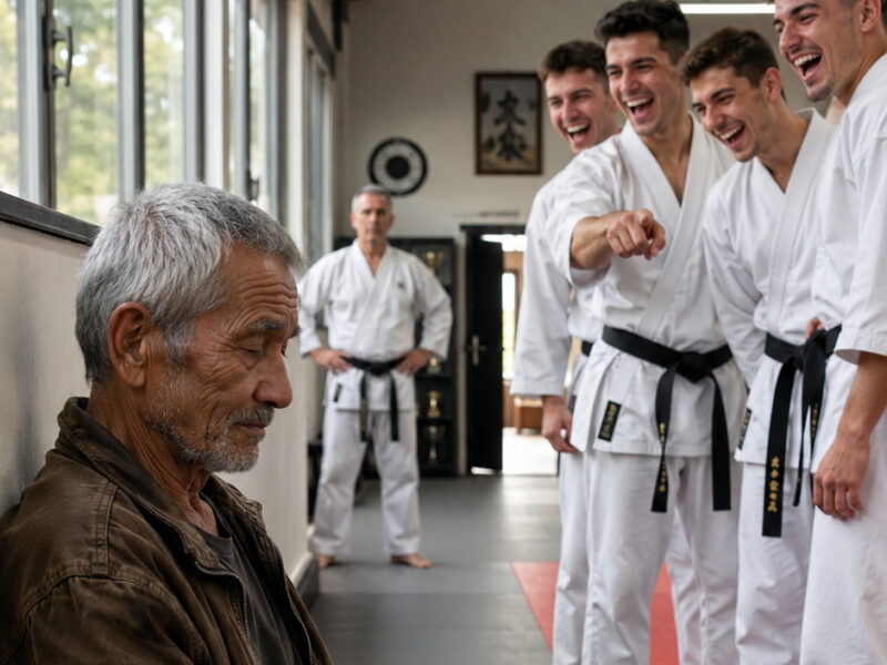 “Come on, old man—show us what you've got!” the black belts jeered. Thirty seconds later, not a single one of them dared to say another word