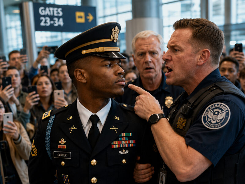 Arrested for “Impersonating a military officer”… until the airport loudspeaker revealed his true identity