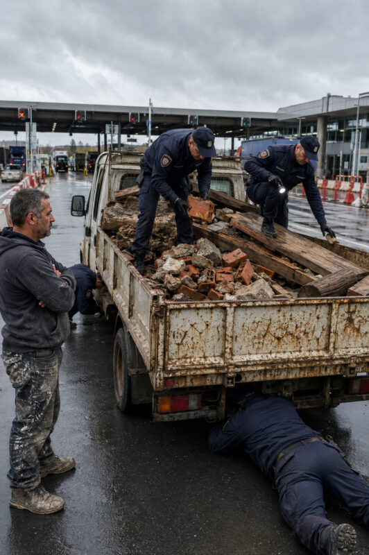 Every day, a man crossed the border with an old truck filled with construction debris. The customs officers systematically searched his cargo, convinced that he was smuggling something illegal… But when the truth finally came out, everyone was left speechless