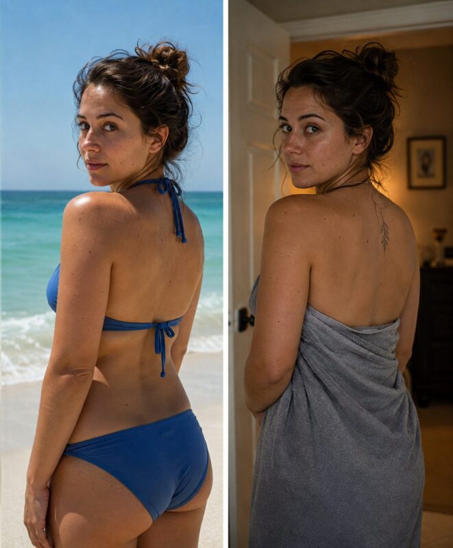 My wife came back from a weekend getaway, and the next morning, I noticed a strange lily-shaped mark on her back—something I had never seen before in fifteen years of marriage...