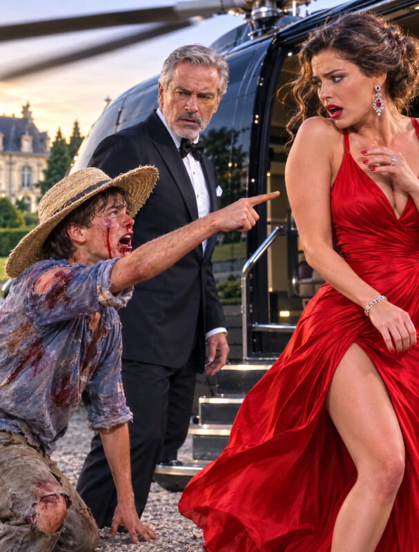 «Sir, don’t get in!» — a blood-covered young man appeared at the last moment… and what he revealed left his wife frozen in terror