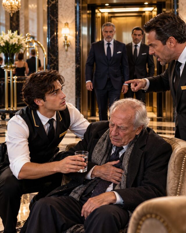 He helps an elderly man in distress and is brutally fired on the spot… minutes later, two executives step out of the private elevator