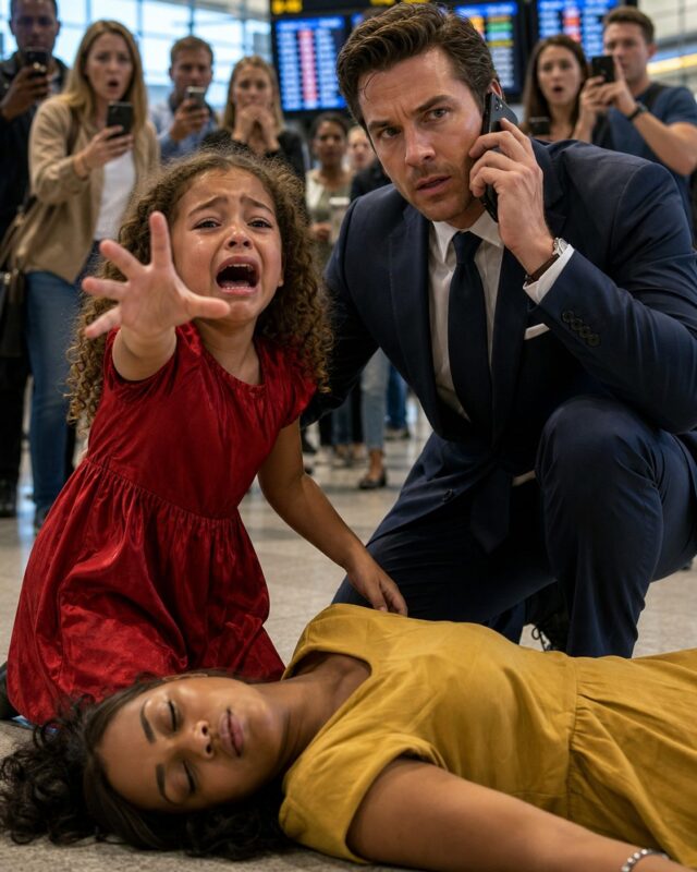 A billionaire had just missed his flight when a little girl rushed toward him, crying out: “Please, help me! My mom won’t wake up!”
