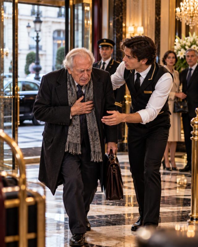 He helps an elderly man in distress and is brutally fired on the spot… minutes later, two executives step out of the private elevator