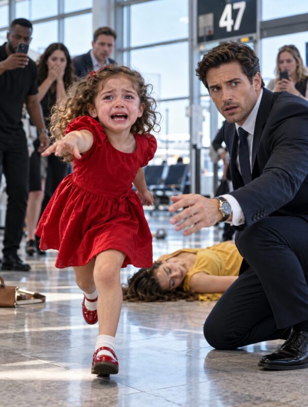 A billionaire had just missed his flight when a little girl rushed toward him, crying out: “Please, help me! My mom won’t wake up!”